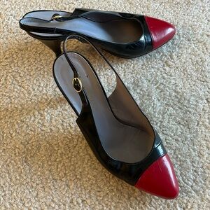Vintage Linea Garbo Slingback Heels, Size 36.5